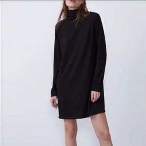 Zara Black Soft Feel High Neck Long-Sleeve Sweater Dress Size S (WORN ONCE)